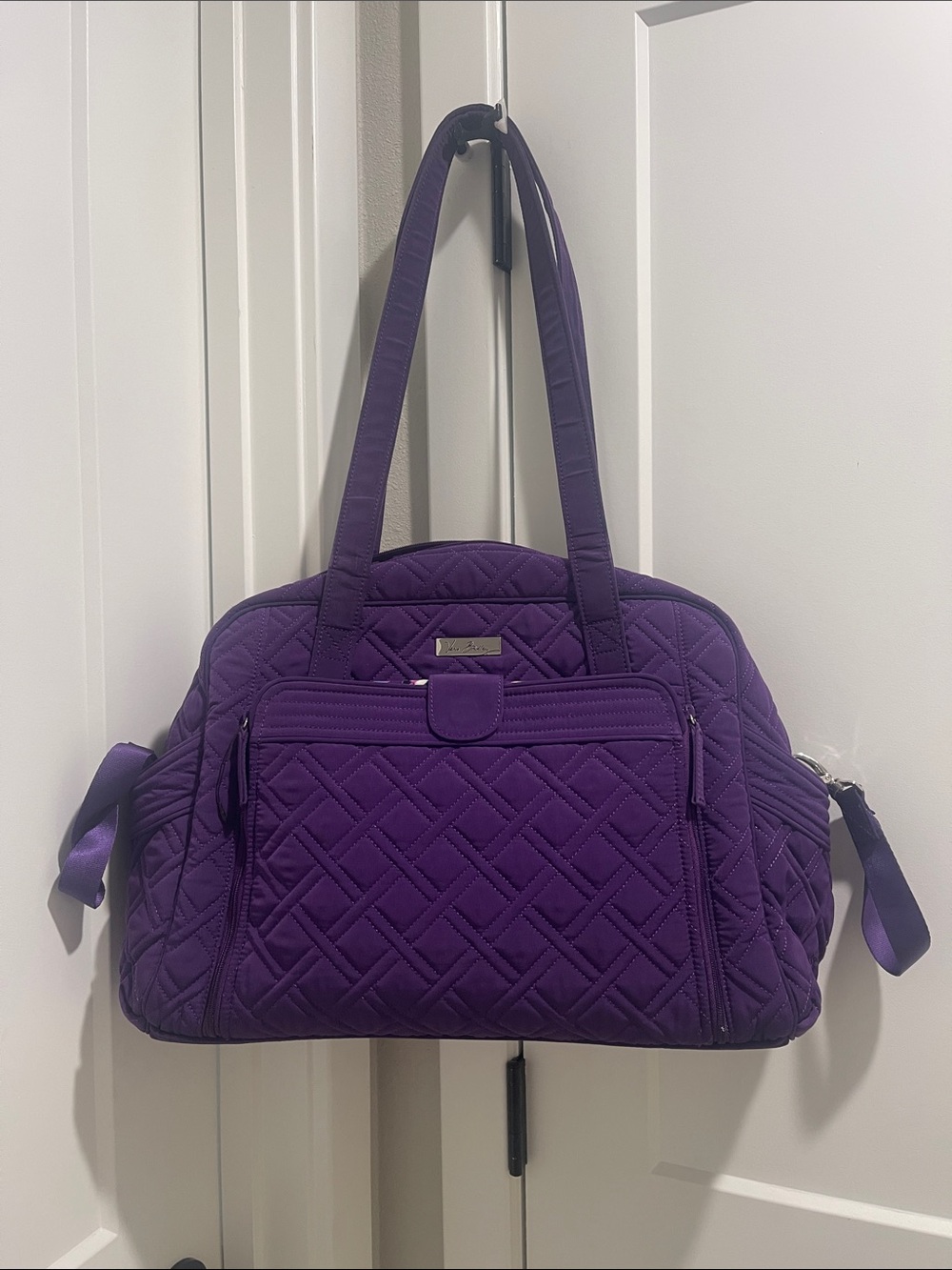 VERA BRADLEY PURPLE QUILTED DIAPER BAG